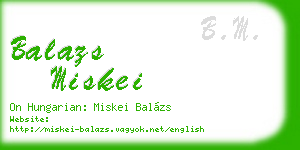 balazs miskei business card