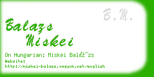 balazs miskei business card